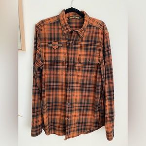 😎🖤Harley-Davidson Plaid Button Down Shirt🖤